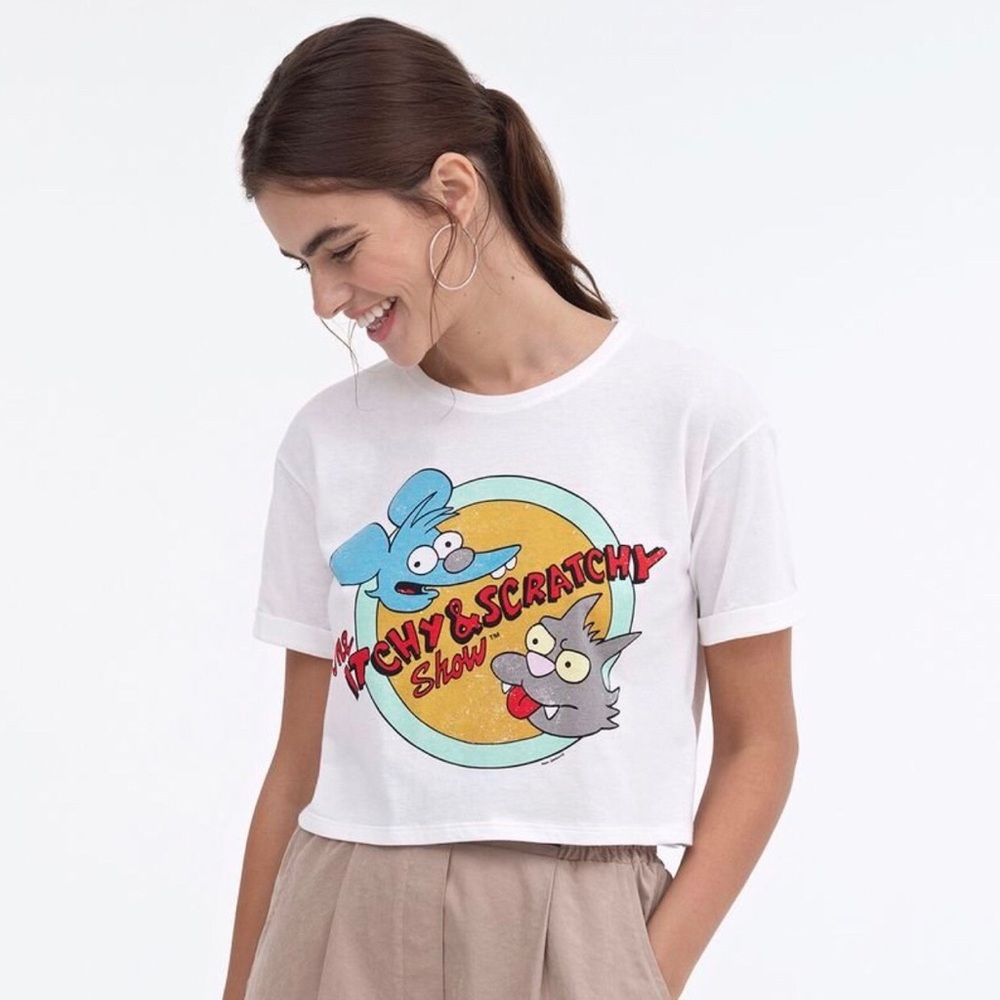 The Itchy & Scratchy Show Cropped T-Shirt